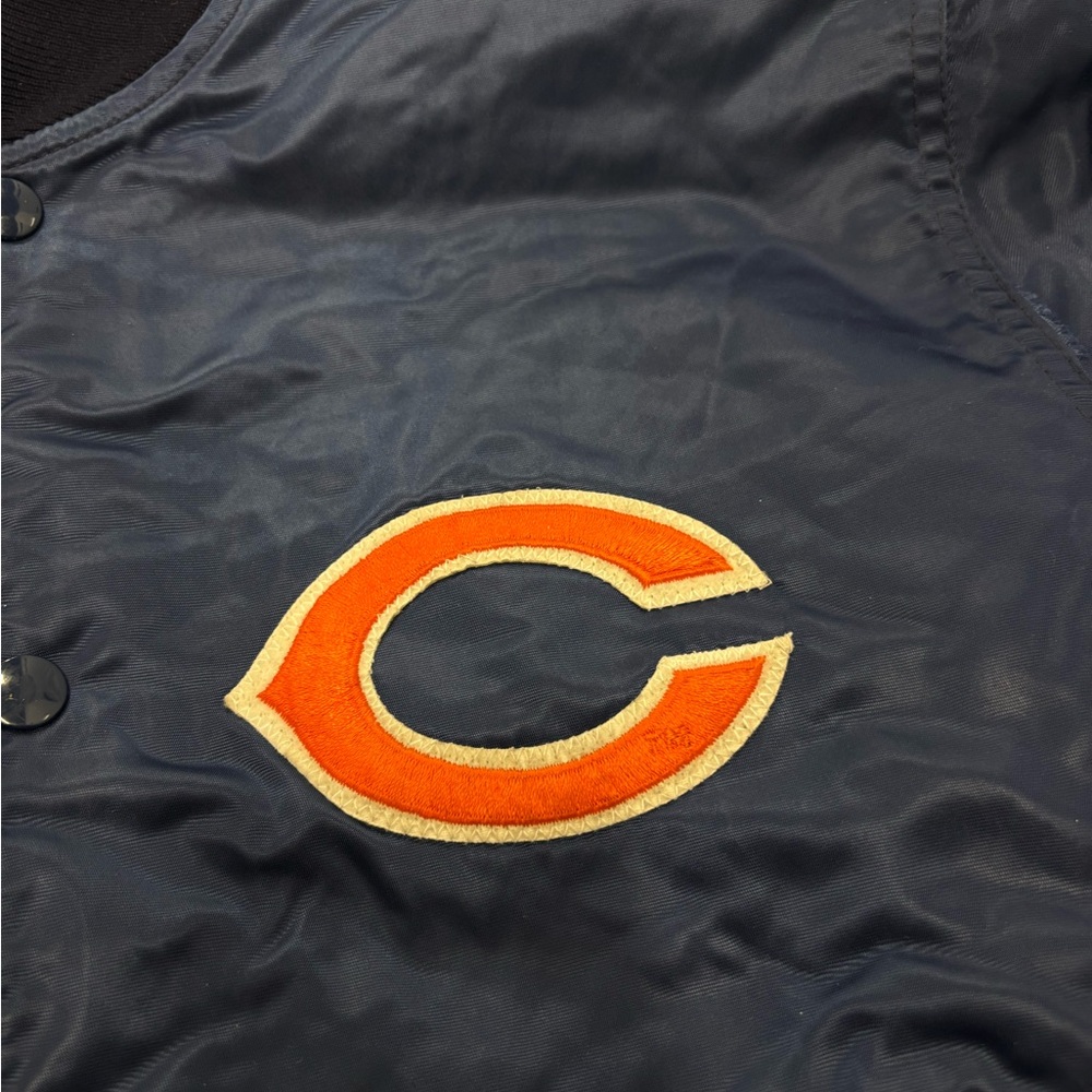Vintage 80s Starter‎ Chicago Bears Satin Bomber Jacket Sz M - Picture 4 of 8